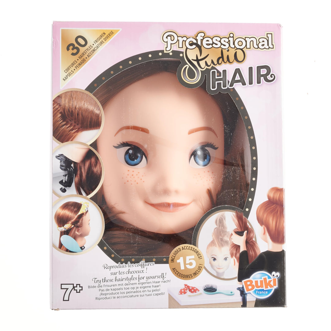 ビュキ フランス(Buki France) 5422 ヘアスタイリングヘッド プロフェッショナル スタジオ ヘア マネキン人形 髪遊び セット