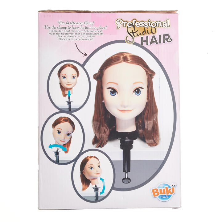 ビュキ フランス(Buki France) 5422 ヘアスタイリングヘッド プロフェッショナル スタジオ ヘア マネキン人形 髪遊び セット