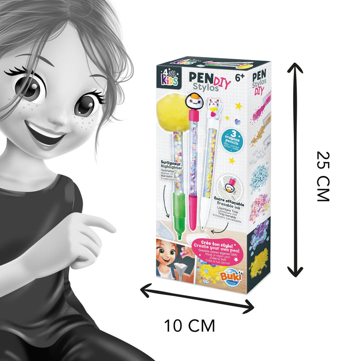 ビュキ フランス(Buki France) FK008 ペンメーカー Kawaii カスタマイズ ステーション 文房具 DIY 工作キット ステッカー マスキングテープ 消しゴムづくり