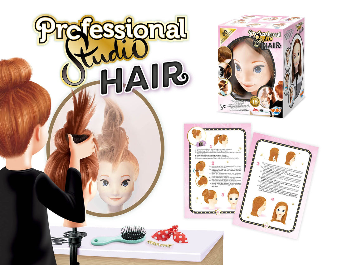 ビュキ フランス(Buki France) 5422 ヘアスタイリングヘッド プロフェッショナル スタジオ ヘア マネキン人形 髪遊び セット