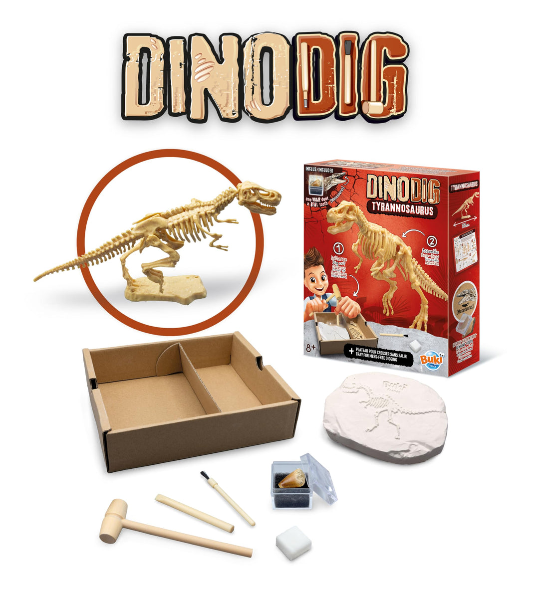 ビュキ フランス(Buki France) 445TYR 恐竜発掘キット ティラノサウルス T-Rex 20cm 子供 化石 発掘 おもちゃ 知育玩具