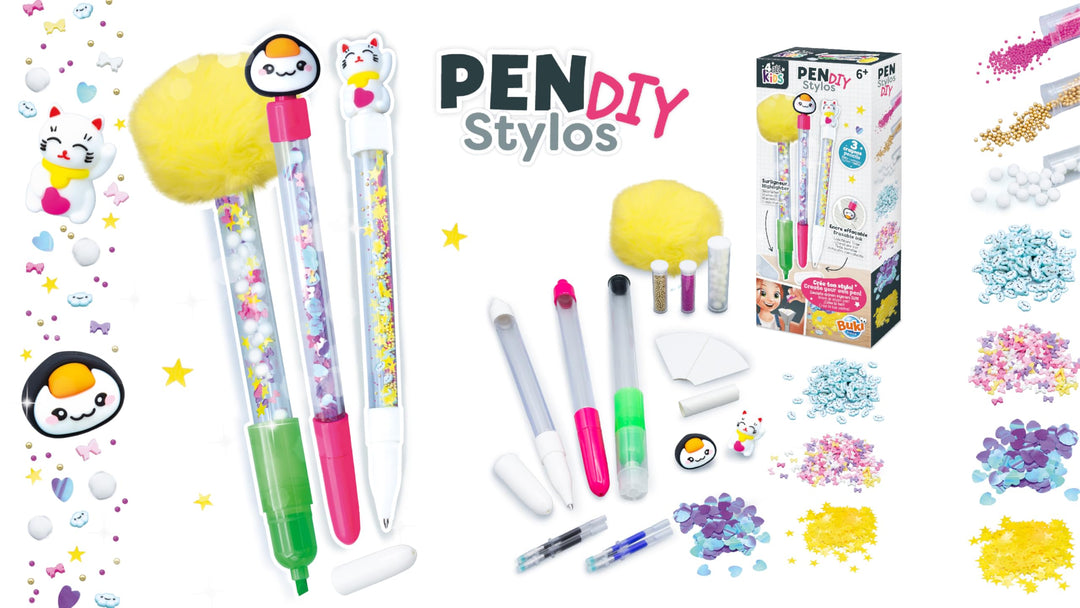ビュキ フランス(Buki France) FK008 ペンメーカー Kawaii カスタマイズ ステーション 文房具 DIY 工作キット ステッカー マスキングテープ 消しゴムづくり